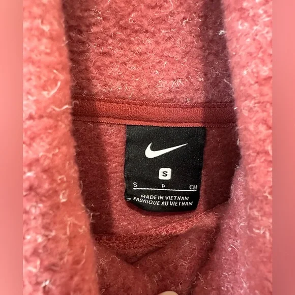 Nike Therma-FIT Mauve Cowl Neck Fleece Pullover Sportswear SMALL - Picture 4 of 4